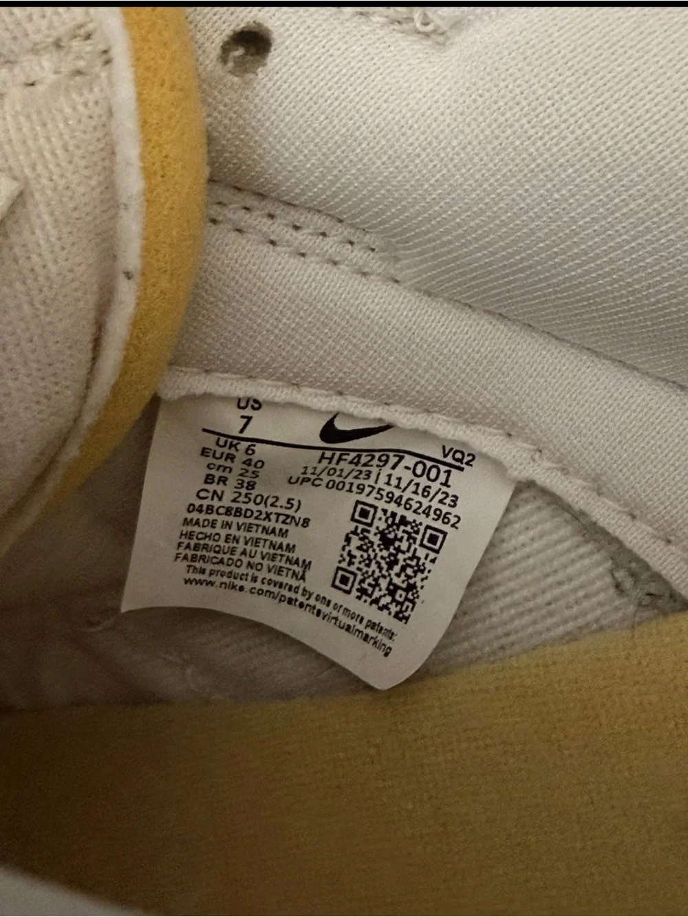 Nike Dunk Low Phantom Light Bone-Sail Sz 7- HF4297-001